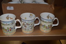 *10 Oldham Chronicle 150 Anniversary Bone China Cups by Jenny Hinchcliffe