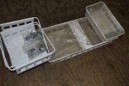 *Five Metal Storage Boxes with Casters