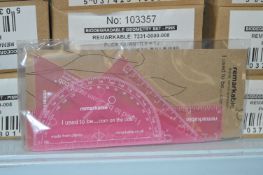 *Eight Boxes Containing 10 Biodegradable Geometry Sets (Pink)