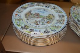 *10 Oldham Chronicle 150th Anniversary Commemorative Bone China Plates