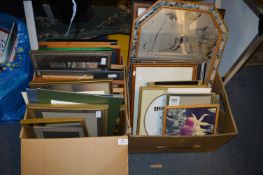 Two Boxes Containing Framed Prints,Watercolours, M
