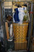 Cage Lot: Linen Basket, Soft Toys, Table Lamps, Pr