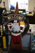 Christmas Santa Welcome Figure