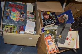 Two Boxes Containing Books; Fiction, Nonfiction an