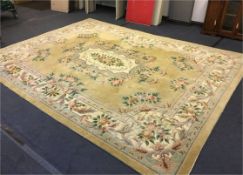 Large Floral Patterned Chinese Rug 365cmx257cm
