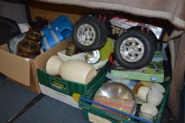 Three Boxes Containing Kitchenware, Part Tea Set,