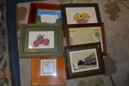 Selection of Framed Prints Including Photo of Cott
