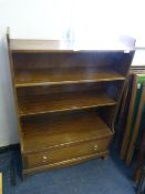 Dark Walnut Three Height Bookshelf