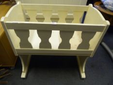 White Painted Rocking Crib
