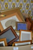 Large Box Containing Picture Frames, Artificial Fl