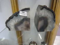 Pair of Petrified Stone Bookends