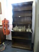 Ercol Dark Wood Welsh Dresser with Open Shelf Base