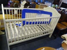 Mamas & Papas White Cot with Under Drawer and Baby