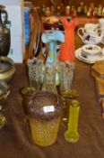 Selection of Coloured Glass Vases