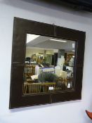 Brown Leather FRamed Wall Mirror