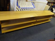 Two Light Oak Three Teir TV Units