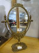 Brass Framed Toilet Mirror