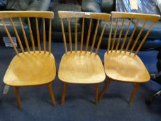 Set of Three Stickback Dining Chairs