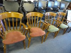 Four Stickback Dining Armchairs