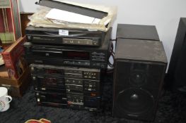 Technics Hi Fi System with Turntable, CD, Tape Dec