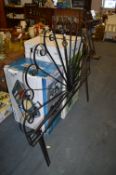 Black Wrought Iron Double Bed Headboard