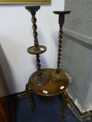 Pair of Barley Twist Smoker Companions and a Small