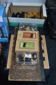 Five Wooden Chess Sets and Two Game Boards