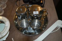 Five Piece Stainless Steel Tea Set