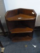 Mahogany Three Teir Corner Shelf Unit