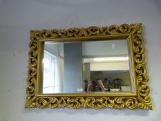 Decorative Gilt Framed Bevelled Edge Wall Mirror