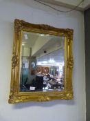 Gilt Framed Bevelled Edge Wall Mirror