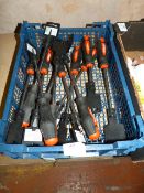 Box Containing Twelve 8x200 Slot Screwdrivers