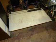 Adjustable Height Work Table with Power Outlet