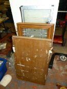 Aluminium Shower Screen, Two Leaded Glass Doors an