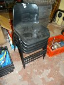 Four Polypropylene Stackable Chairs