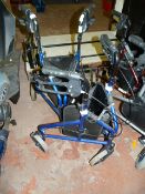 Two Blue Folding Walking Frames