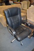 Black Leatherette Office Chair