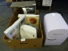 Mini Fridge, Delonghi Heater, Mirrored Bathroom Ca