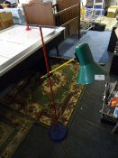 Coloured Metal Anglepoise Standard Lamp
