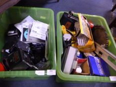 Two Storage Boxes of Various Camera Accessories, L
