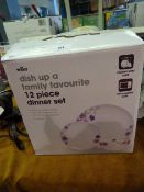 Twelve Piece Floral Patterned Dinner Set