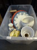 Storage Box Containing Teaware, Dinnerware, Plante
