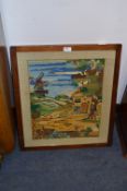 Framed Woolwork Tapestry 