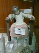 Lladro Figurine Seated Sleeping Child