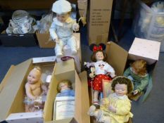 Six Ashton Drake Galleries Porcelain Headed Dolls