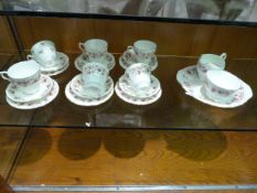 Colclough Bone China Rose Patterned Tea Set