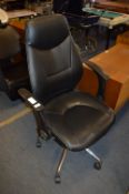 Black Leatherette Office Chair