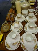 German Pottery Tea Set, Telephone, Glass Vase, Coo