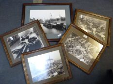 Five Framed Photo Prints Old Hull 