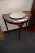 Mahogany Half Round Hall Table